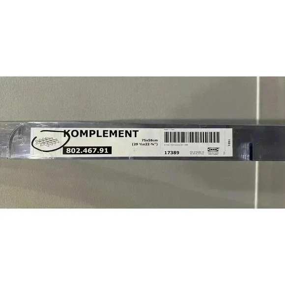 IKEA KOMPLEMENT Plastic Clear Divider For Pull Out Tray Organizers | 802.467.91 - Picture 2 of 5